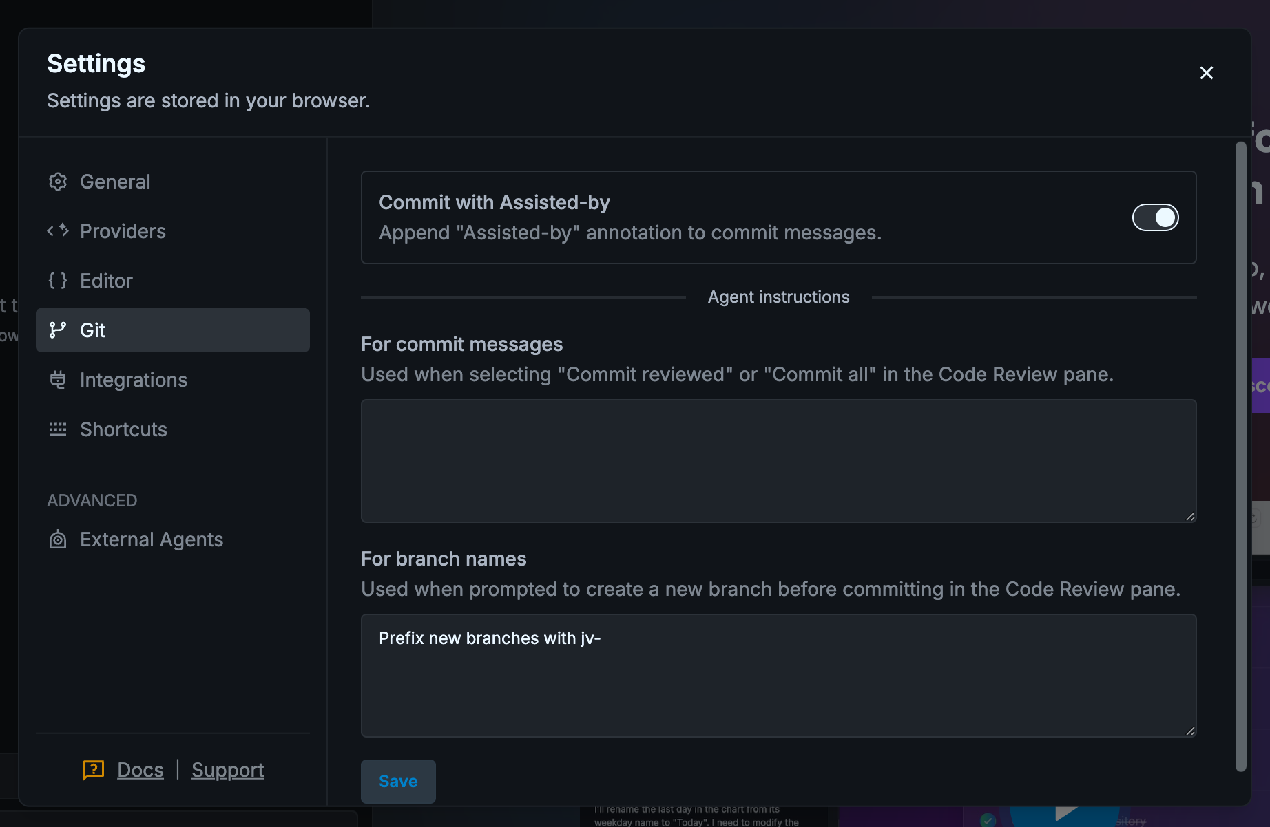 Code review screen